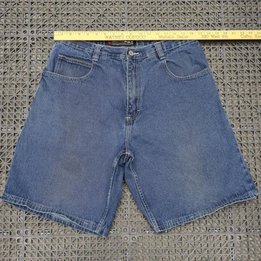 Vintage Southpole Shorts Men's 36 Denim Y2K Baggy Wide Leg Hip Hop 90's Skater